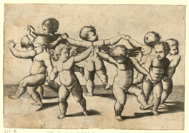 Ein buntes Bild von Kindern, die zusammen spielen, sich an den Händen halten und lächeln, mit Text unten.