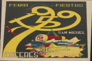 Plakat, das ein Festival in San Miguel de Allende, Mexiko, ankündigt, mit Text und Bildern.