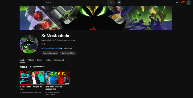 Screenshot einer YouTube-Videostreaming-Service-Webseite mit schwarzem Hintergrund, das animierte Bilder und den Text "Wie man YouTube-Videos herunterlädt" anzeigt.